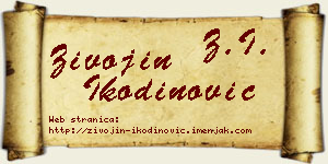 Živojin Ikodinović vizit kartica